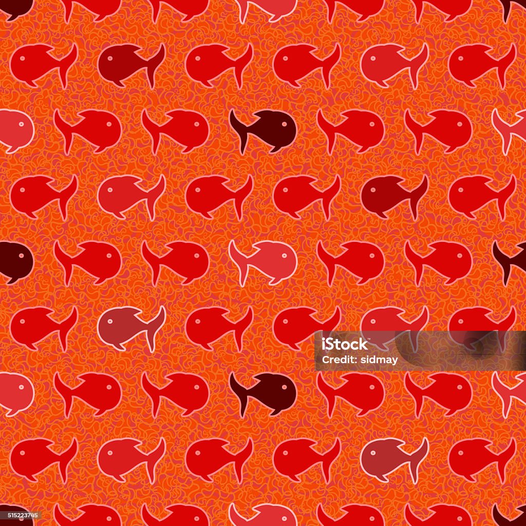 Fishig Red Pattern Seamless Abstract Pattern Wits Red And Orage Fish Stock Illustration ...