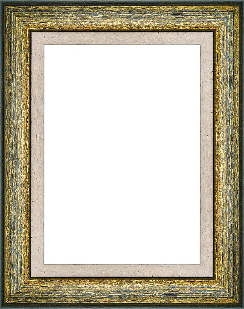 istock Wooden green vintage picture frame 515223746