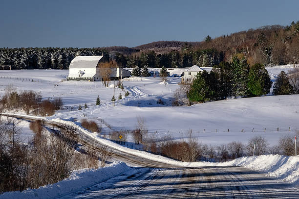 istock Blue evening skies cold winter driving 515224025