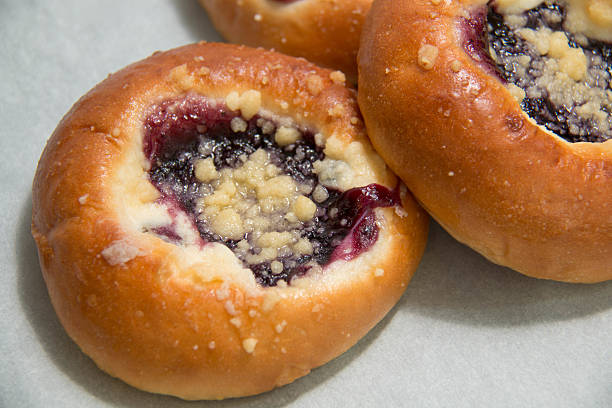 Bread with blueberry filling