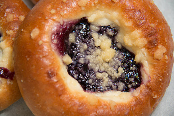 Bread with blueberry filling