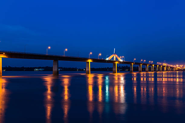 istock night scene  thai - lao friendship bridge 515225427
