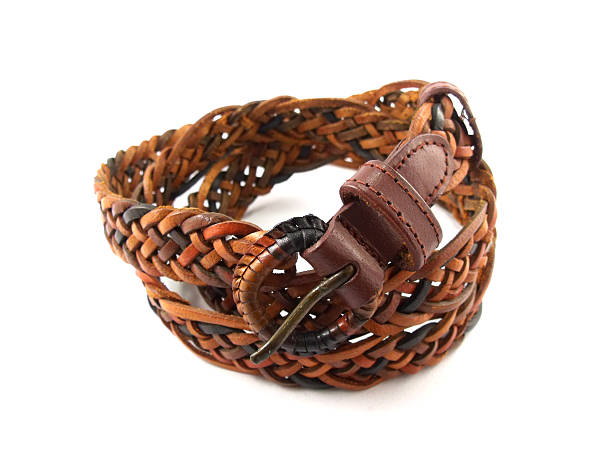 istock Woman leather belt on white background 515225631