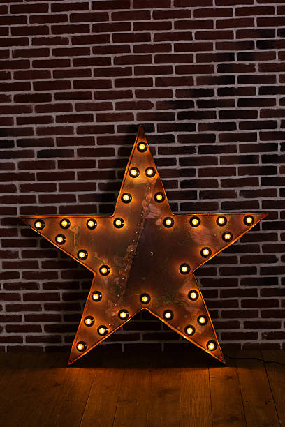 istock Metal lighting colorful five-pointed star 515226332