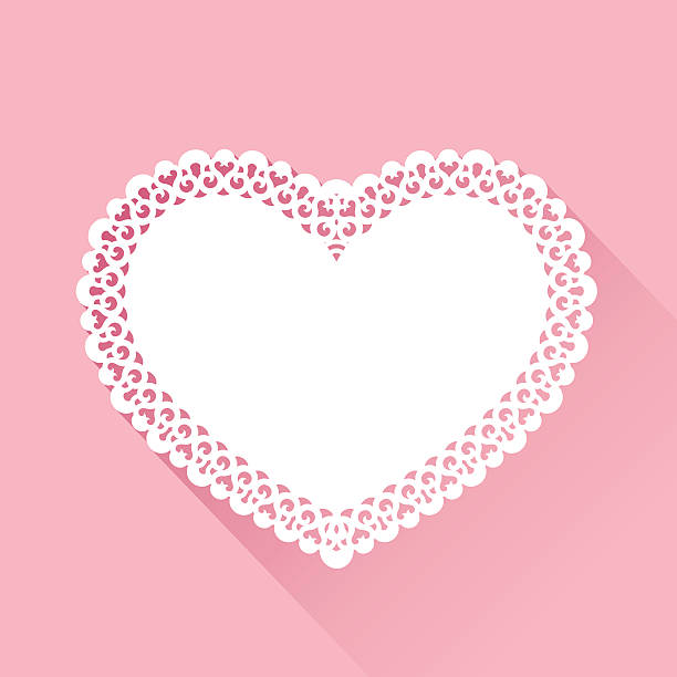 Heart Doily Background Vector illustration of background heart. doily stock illustrations