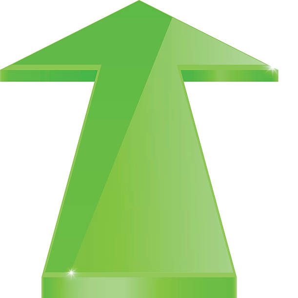 矢印ます。ガラス光沢のある緑色のアイコンをクリックします。 - moving up arrow sign interface icons three dimensional shape点のイラスト素材／クリップアート素材／マンガ素材／アイコン素材