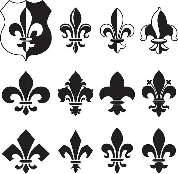 Vector illustration of Fleur-de-lis