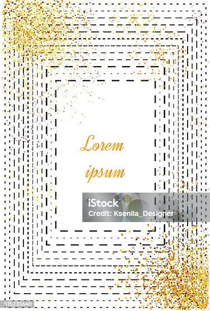 Texture Einvite Invitations With Gold Glitter Texture Stock Illustration - Download ...