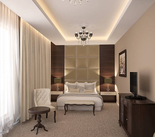 istock 3d rendering of a bedroom interior design 515236042