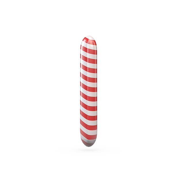 istock Strped candy cane capital letter I 515237286