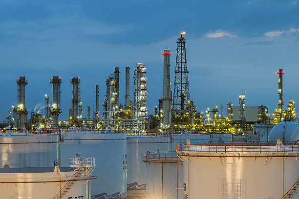 istock Oil refinery at dramatic twilight in Thailand 515244235
