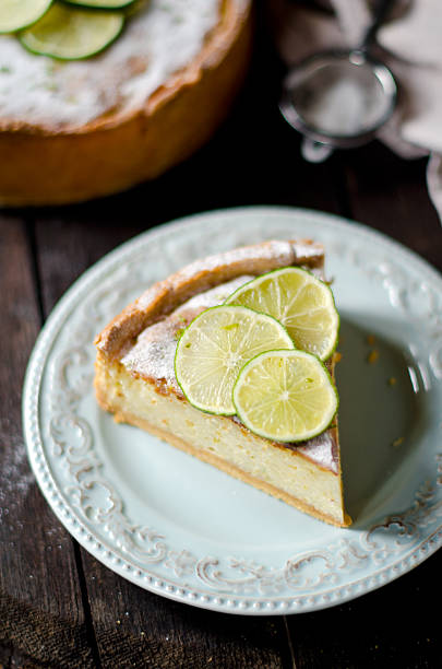 istock Tart with cream and lime 515245827