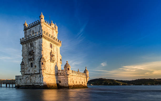 tower of belem, lisbon - portugal stok fotoğraflar ve resimler