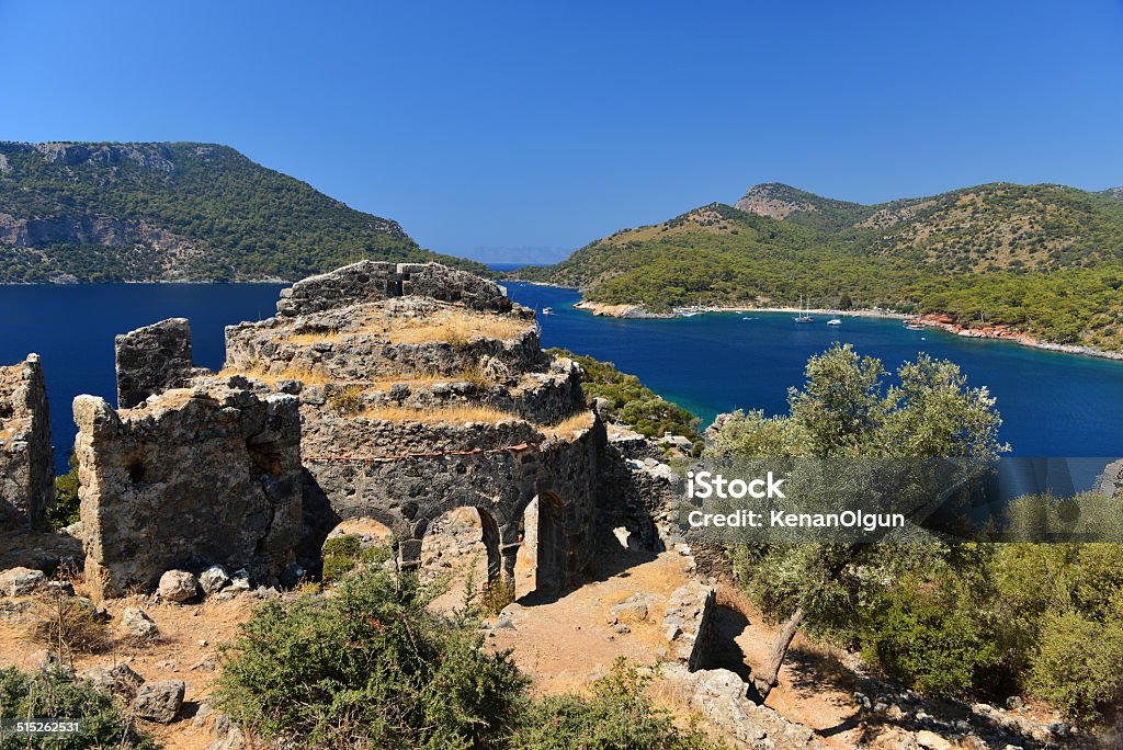 Details from St. Nicholas Island St. Nicholas Island, Ölüdeniz, Fethiye, Mugla, TURKEY Aegean Sea Stock Photo