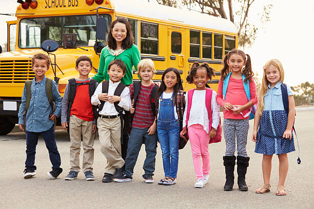 istock Teacher and a group of elementary school kids at a 515262580