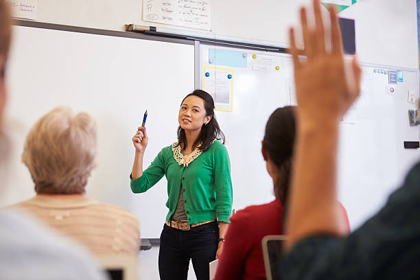 istock Teacher in front of students at an adult education class 515263796