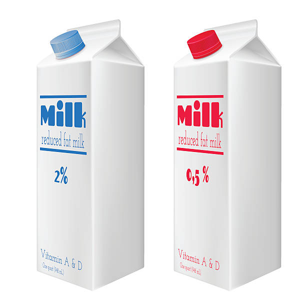 istock Milk cartons with screw cap. Reduced fat milk. 515265138