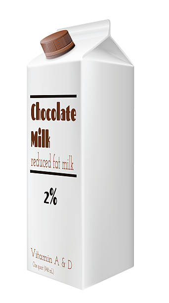 istock Chocolate milk. Milk cartons with screw cap. Reduced fat milk. 515265210