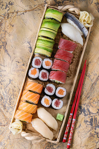istock Sushi set nigiri and rolls 515266382