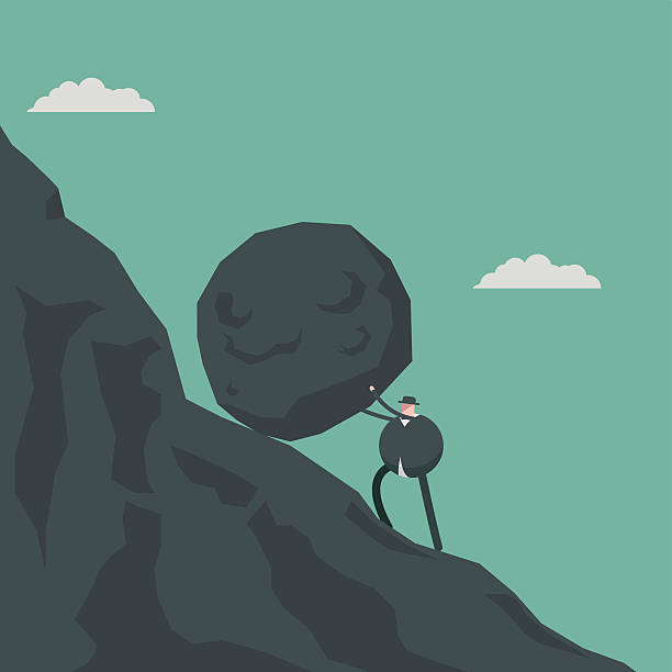 walka - syzyf stock illustrations