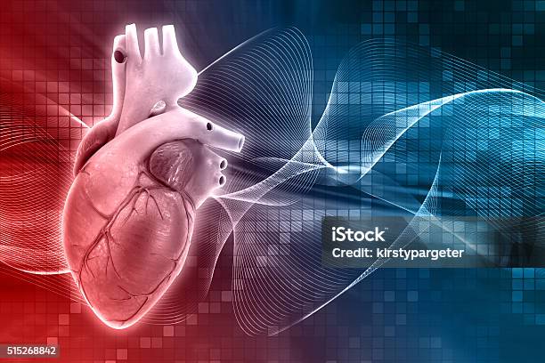 3d Medical Background With Heart Stock Photo - Download Image Now - Cancer - Illness, Digitally Generated Image, Electrocardiography