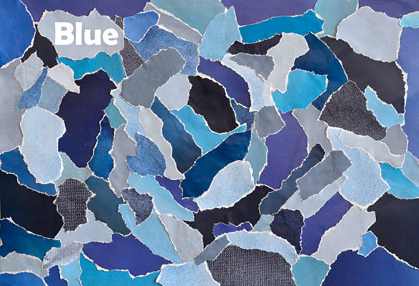 istock color blue creative mood board collage sheet of teared magazines 515270476