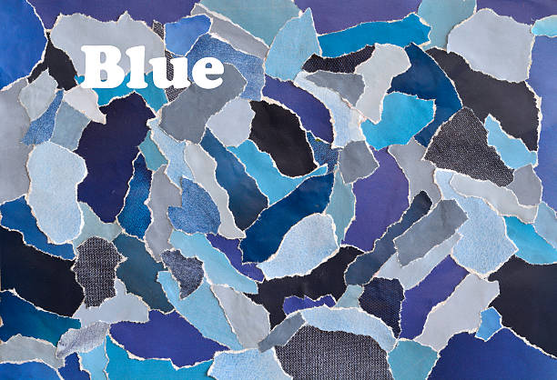 istock color blue creative mood board collage sheet of teared magazines 515270644