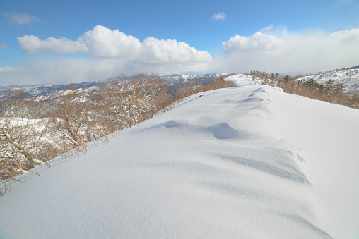 Winter in the mountains, Sakhalin Island, Russia.