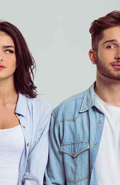istock Beautiful young couple in jeans 515272440