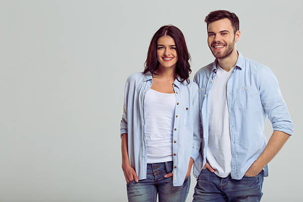 istock Beautiful couple in jeans 515273888