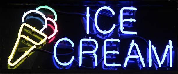 Ice Cream Sign stock photo