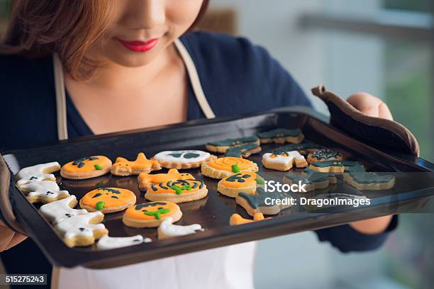 Tray With Cookies Stock Photo - Download Image Now - Adult, Autumn, Baked Pastry Item