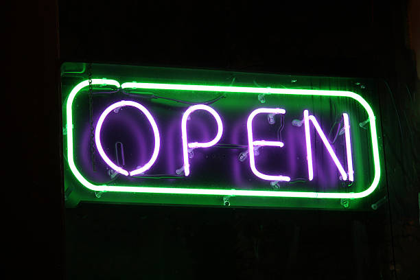 Open Sign stock photo