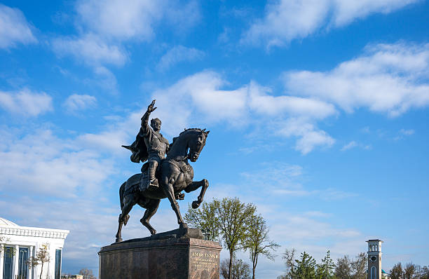 Uzbekistan Uzbekistan, Tashkent, the equestrian statue of Tamerlane tashkent stock pictures, royalty-free photos & images