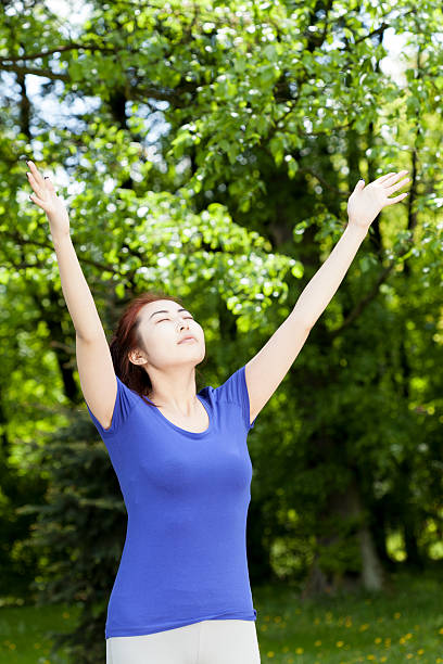 istock Woman doing relaxation exercises 515278339