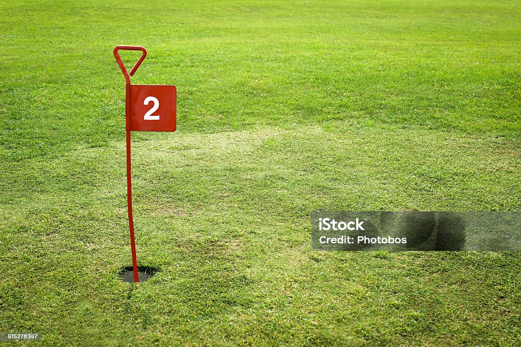 Golfplatz pot hole Nummer zwei - Lizenzfrei Beenden Stock-Foto