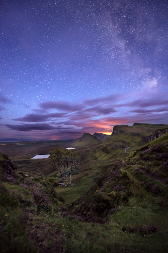 Quiraing view at night, Scottish Highlands, United Kingdom