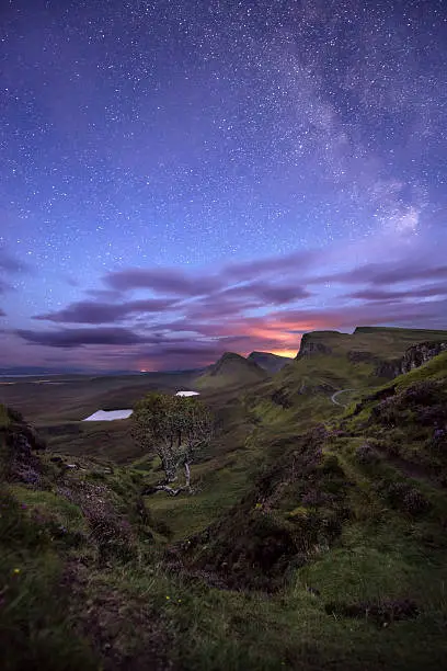 Quiraing view at night, Scottish Highlands, United Kingdom