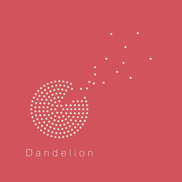 illustrations, cliparts, dessins animés et icônes de fleur de pissenlit vectoriel logo design modèle - dandelion