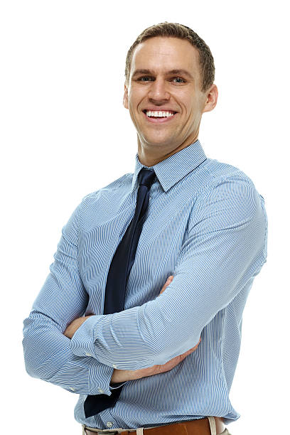 istock Smiling businessman standing with arms crossed 515305203