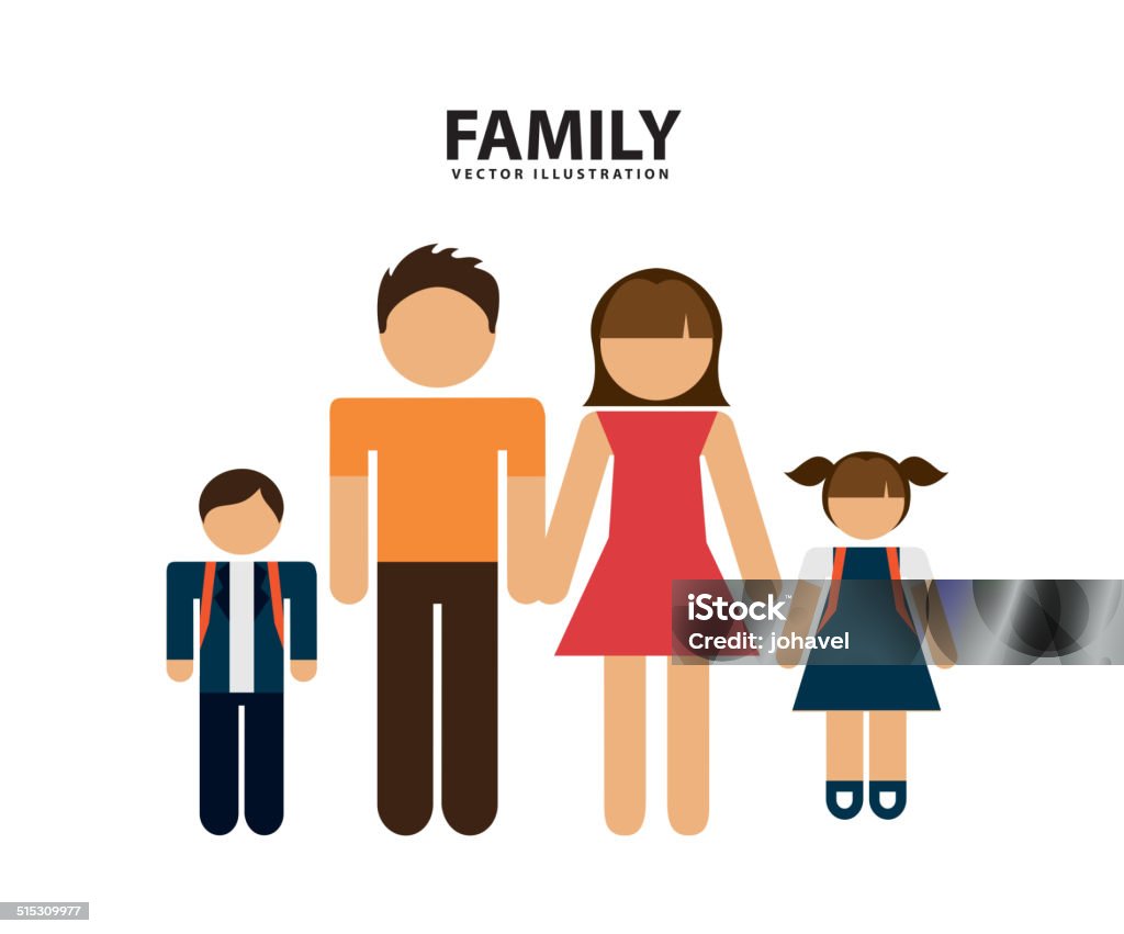 Familly Design Family Design Stock Illustration - Download Image Now - Adult, Boys ...