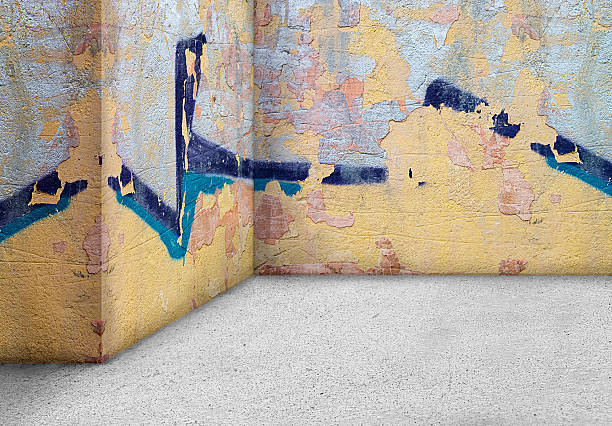 istock Empty corner wall  aged old dirty grungy vintage  background 515310418