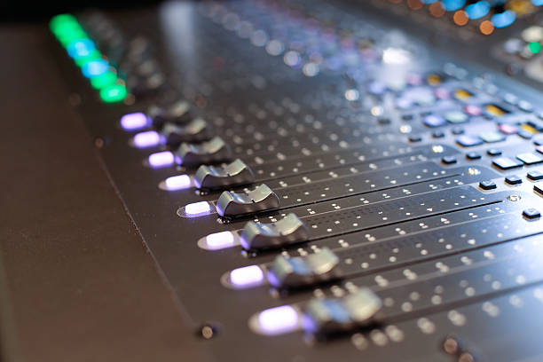 istock Track sliders of the stage controller 515313366