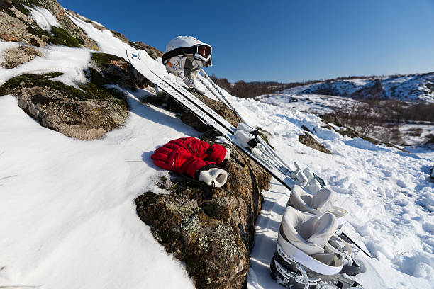 istock View of ski equipment on snowy mountain 515316132