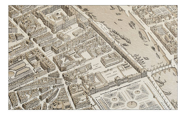istock Antique illustration of Paris 1730 515317266