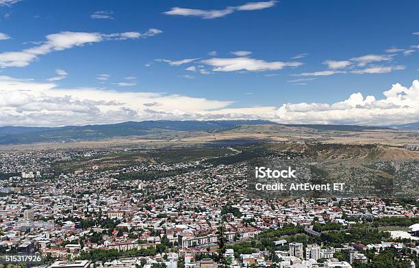 Birds Eye View Of The Capital Tbilisi Republic Of Georgia Stock Photo - Download Image Now