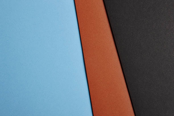 istock Colored cardboards background in blue brown black tone. Copy spa 515320118