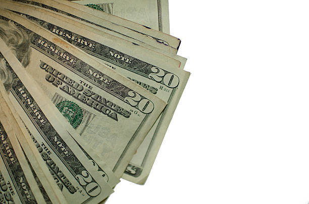 istock Fan of twenties against a white background 515366702