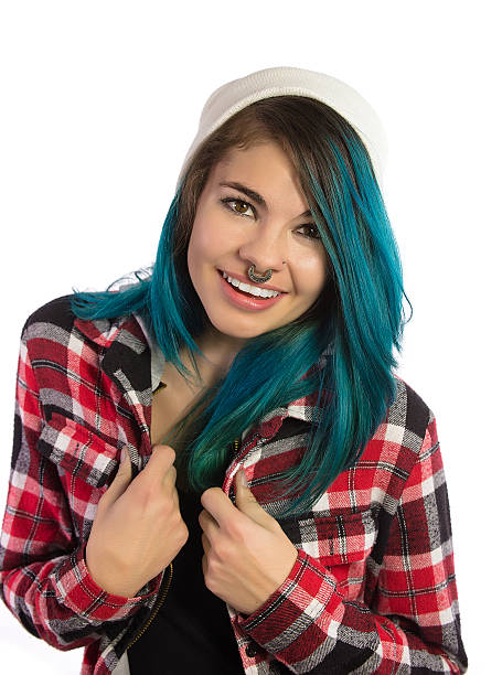 istock Beautiful hipster girl smiling with fun 515367654