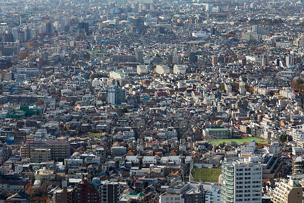istock Aerial view Tokyo residence area, cityscape downtown 515367968